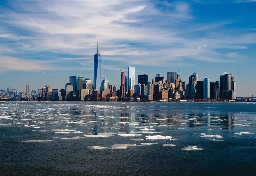Skyline de Manhattan vista do rio